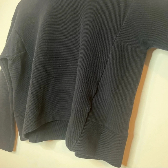 VARLEY Colina Black Ribbed Oversized Turtleneck Sweater - Picture 7 of 13